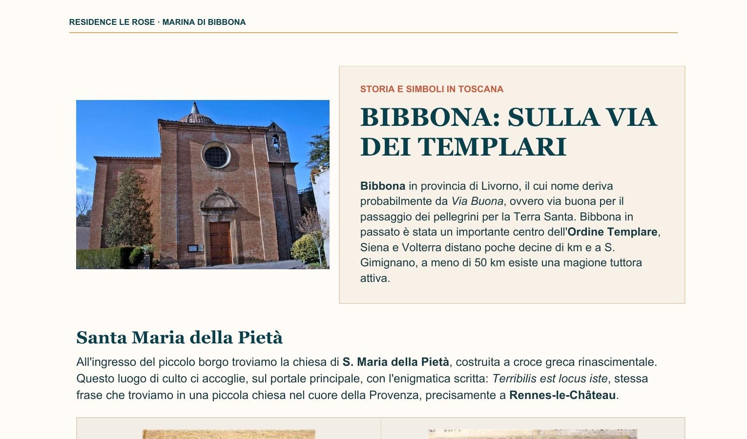 Anteprima della guida Bibbona e i Templari